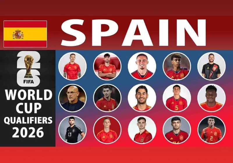 Lịch thi đấu đội tuyển Tây Ban Nha tại vòng loại World Cup 2026