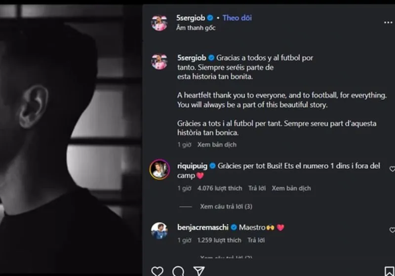 Sergio Busquets tuyên bố giải nghệ